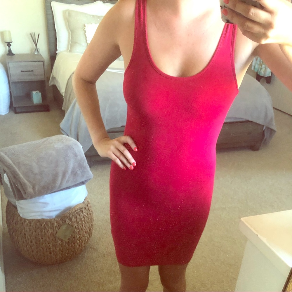 BP Nordstrom Red Bodycon Mini Dress Cocktail Party S